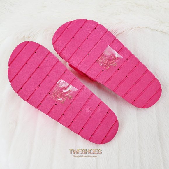 Women's Pink Slide Sandals - Picture 2 of 9